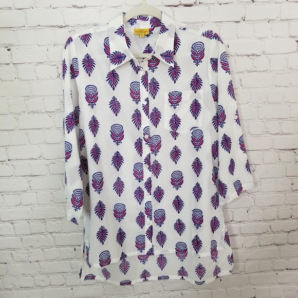 Roberta Roller Rabbit oversized button down shirt - Picture 1 of 6